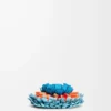 Flower die in classic calfskin Aqua Flower die in classic calfskin Aqua
