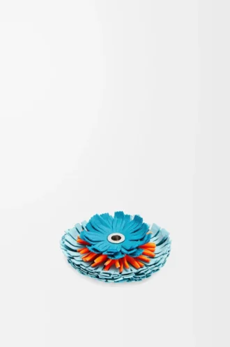 Flower die in classic calfskin Aqua