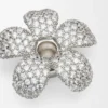 Flower Hat pendant in sterling silver and crystals Silver/White Flower Hat pendant in sterling silver and crystals Silver/White
