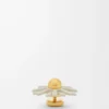 Flower pin in calfskin White Flower pin in calfskin White