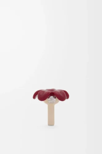 Flower Seat pendant in sterling silver Silver/Burgundy