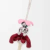 Flower Seat pendant in sterling silver Silver/Burgundy Flower Seat pendant in sterling silver Silver/Burgundy