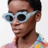 Flower sunglasses Light Blue