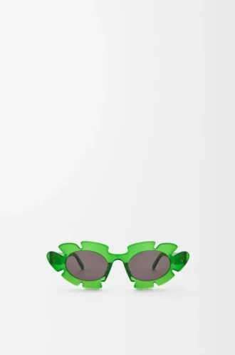Flower sunglasses Transparent Green