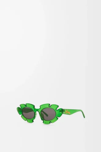 Flower sunglasses Transparent Green