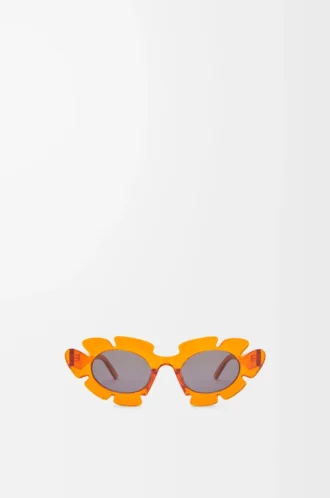 Flower sunglasses Transparent Orange