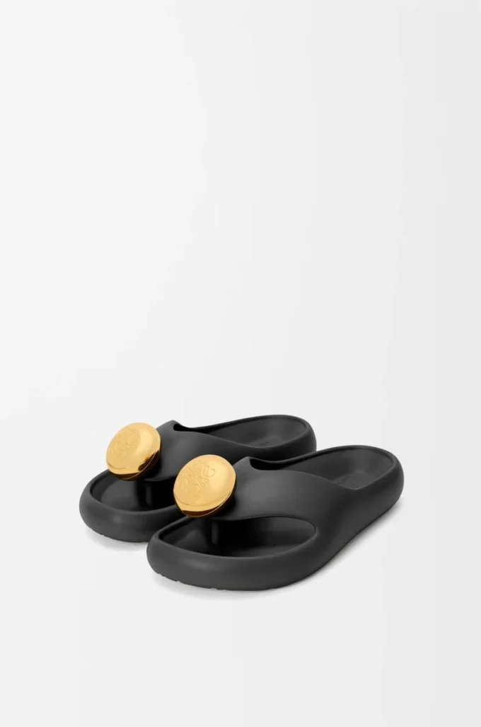 Foam Pebble sandal Black/Gold