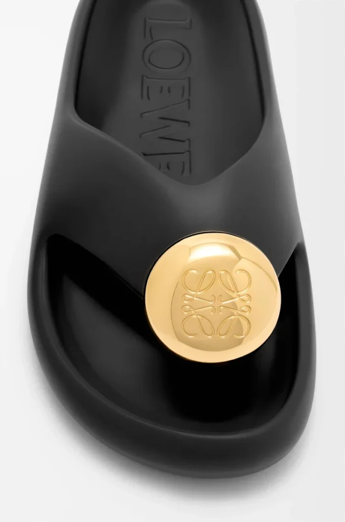 Foam Pebble sandal Black/Gold