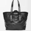 Fold shopper in paper calfskin Black Fold shopper in paper calfskin Black