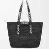 Fold Shopper in raffia Black Fold Shopper in raffia Black