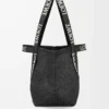Fold Shopper in raffia Black Fold Shopper in raffia Black