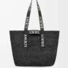 Fold Shopper in raffia Black Fold Shopper in raffia Black