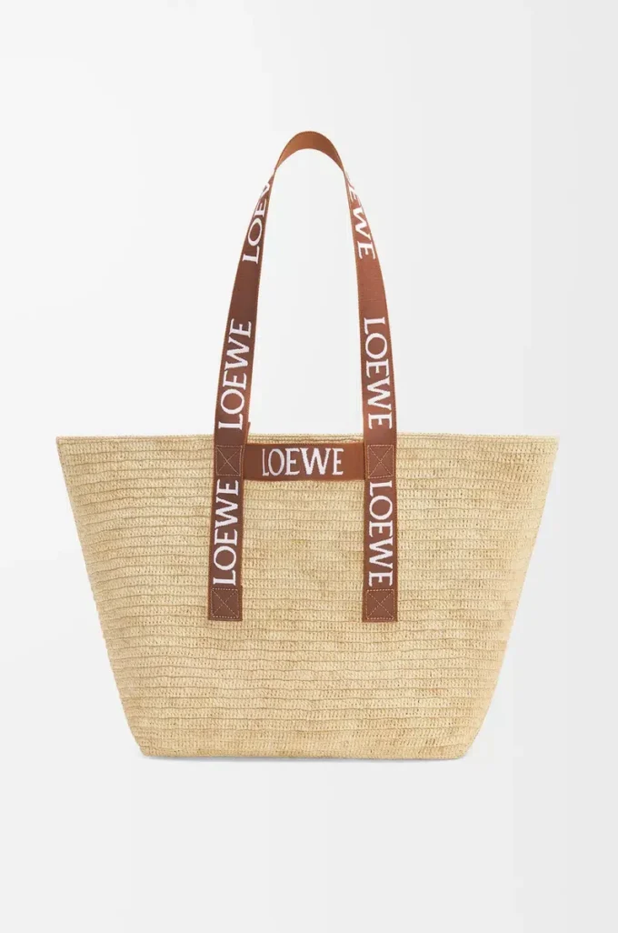 Fold Shopper in raffia Natural/Tan