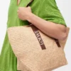 Fold Shopper in raffia Natural/Tan