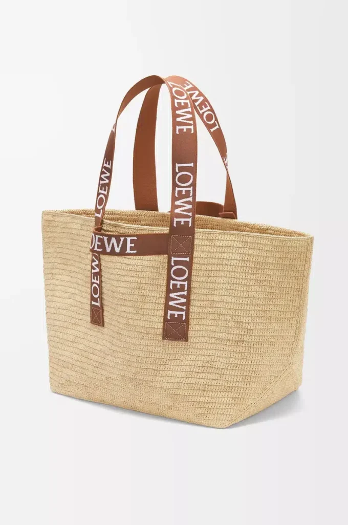 Fold Shopper in raffia Natural/Tan
