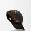 Futurist Cat cap in cotton Brown/Black Futurist Cat cap in cotton Brown/Black