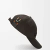 Futurist Cat cap in cotton Brown/Black Futurist Cat cap in cotton Brown/Black