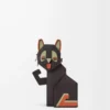 Futurist Cat clutch in classic calfskin Dark Taupe Futurist Cat clutch in classic calfskin Dark Taupe