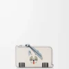 Futurist Cat coin cardholder in classic calfskin Soft White Futurist Cat coin cardholder in classic calfskin Soft White