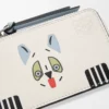 Futurist Cat coin cardholder in classic calfskin Soft White Futurist Cat coin cardholder in classic calfskin Soft White