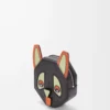 Futurist Cat coincase in classic calfskin Charcoal Futurist Cat coincase in classic calfskin Charcoal
