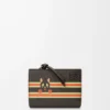 Futurist Cat compact wallet in classic calfskin Dark Taupe/Orange Futurist Cat compact wallet in classic calfskin Dark Taupe/Orange
