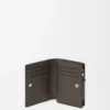 Futurist Cat compact wallet in classic calfskin Dark Taupe/Orange Futurist Cat compact wallet in classic calfskin Dark Taupe/Orange