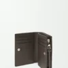 Futurist Cat compact wallet in classic calfskin Dark Taupe/Orange Futurist Cat compact wallet in classic calfskin Dark Taupe/Orange