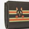 Futurist Cat compact wallet in classic calfskin Dark Taupe/Orange Futurist Cat compact wallet in classic calfskin Dark Taupe/Orange