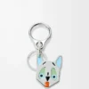 Futurist Cat keyring Silver/Multicolor Futurist Cat keyring Silver/Multicolor