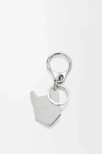 Futurist Cat keyring Silver/Multicolor