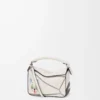 Futurist Cat mini Puzzle bag in classic calfskin Soft White