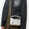 Futurist Cat mini Puzzle bag in classic calfskin Soft White