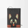 Futurist Cat notebook in calfskin Black/Multicolor