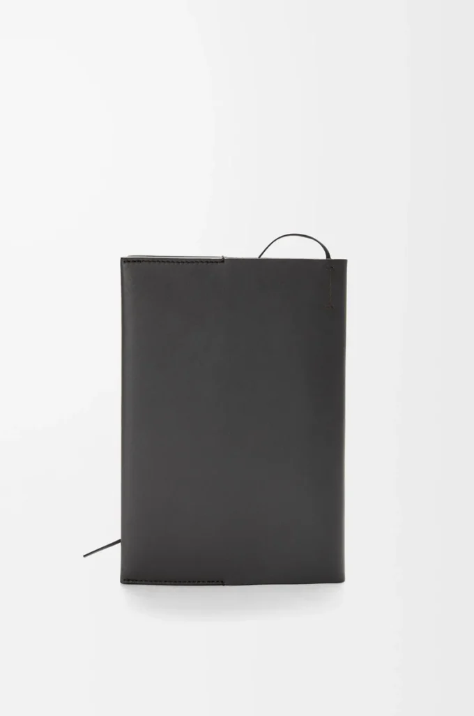 Futurist Cat notebook in calfskin Black/Multicolor