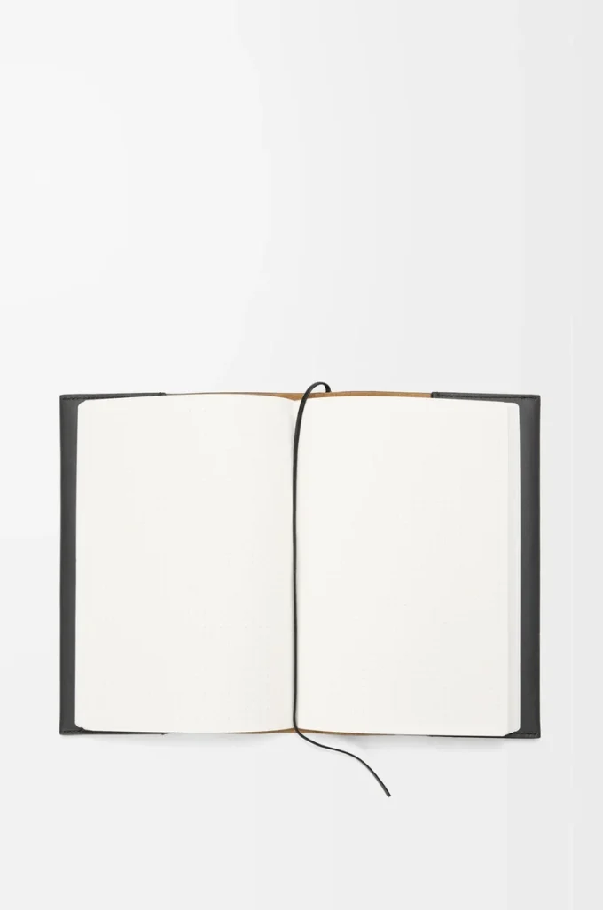 Futurist Cat notebook in calfskin Black/Multicolor