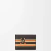 Futurist Cat plain cardholder in classic calfskin Dark Taupe/Orange Futurist Cat plain cardholder in classic calfskin Dark Taupe/Orange