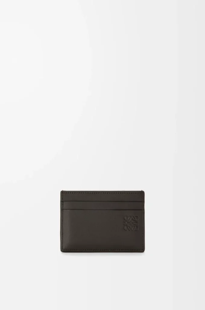 Futurist Cat plain cardholder in classic calfskin Dark Taupe/Orange Futurist Cat plain cardholder in classic calfskin Dark Taupe/Orange