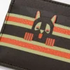 Futurist Cat plain cardholder in classic calfskin Dark Taupe/Orange Futurist Cat plain cardholder in classic calfskin Dark Taupe/Orange
