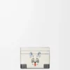 Futurist Cat plain cardholder in classic calfskin Soft White Futurist Cat plain cardholder in classic calfskin Soft White