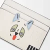 Futurist Cat plain cardholder in classic calfskin Soft White Futurist Cat plain cardholder in classic calfskin Soft White