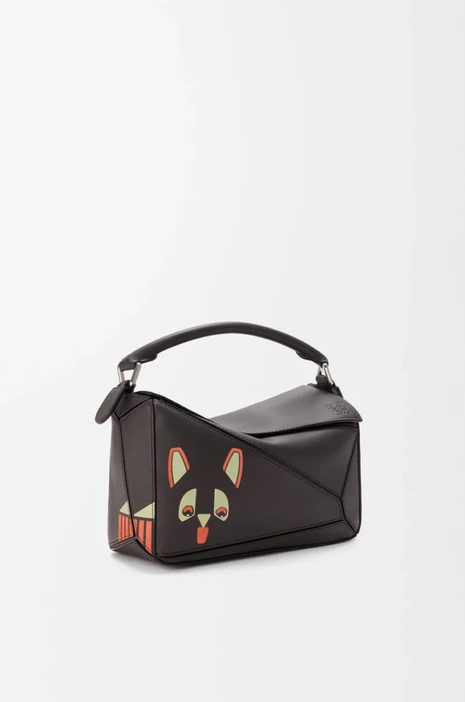 Futurist Cat small Puzzle bag in classic calfskin Dark Taupe Futurist Cat small Puzzle bag in classic calfskin Dark Taupe