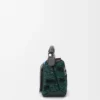Futurist Cat small Puzzle bag in embroidered knit and classic calfskin Multicolor Green Futurist Cat small Puzzle bag in embroidered knit and classic calfskin Multicolor Green