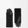 Gloves in cashmere and nappa lambskin Black Gloves in cashmere and nappa lambskin Black