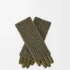 Gloves in cashmere and nappa lambskin Dark Khaki Gloves in cashmere and nappa lambskin Dark Khaki