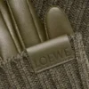 Gloves in cashmere and nappa lambskin Dark Khaki Gloves in cashmere and nappa lambskin Dark Khaki