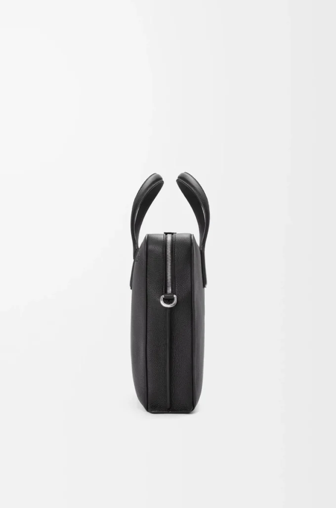 Goya thin briefcase in soft grained calfskin Black Goya thin briefcase in soft grained calfskin Black