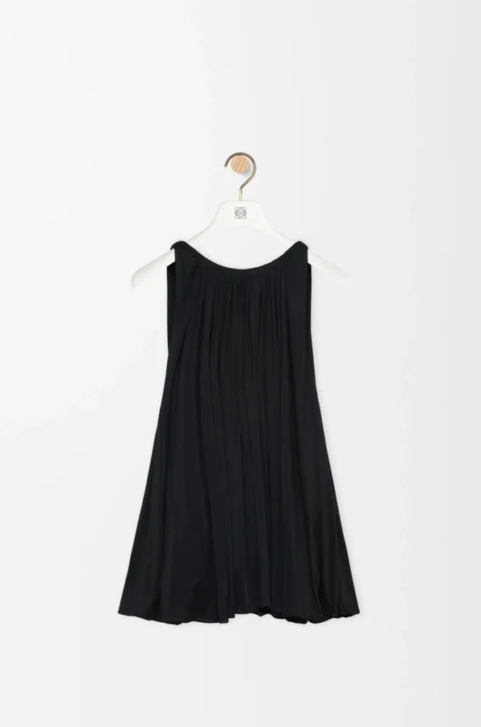 Halter top in viscose Black Halter top in viscose Black