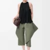 Halter top in viscose Black Halter top in viscose Black
