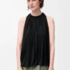 Halter top in viscose Black Halter top in viscose Black